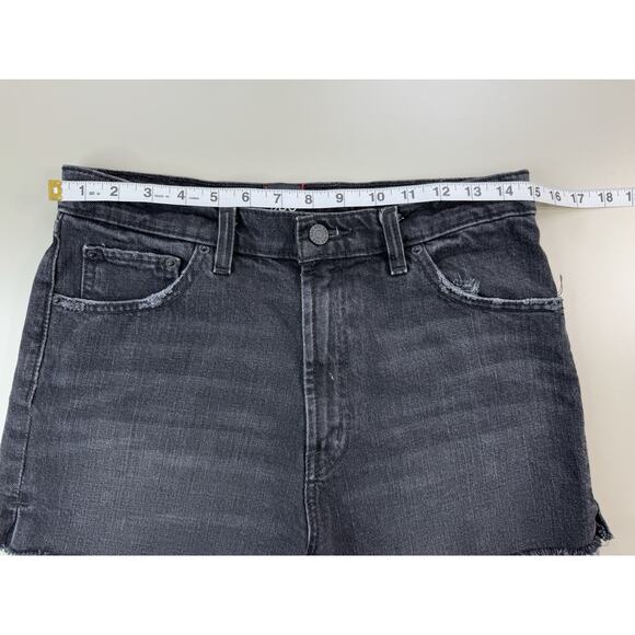 BDG Womens Denim Cut Off Jean Shorts 29 Black Girlfriend High Rise Cowboy Rock - Picture 2 of 12